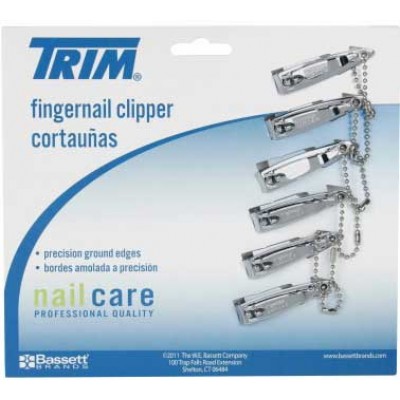 TRIM FINGER NAIL CLIPPER CARDED FOOT CARE 12CT/PACK